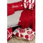 Плед вязаный Сердца Love Прованс 130х170 см Разноцветный (7836)