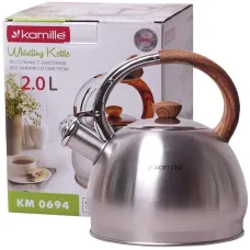 Чайник з нержавіючої сталі зі свистком 2 л Kamille DP91366