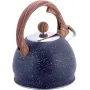 Чайник Marble 2л з нержавіючої сталі зі свистком чорний мармур Kamille DP112956