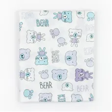 Пелюшка дитяча із ситця Dexter’s the bear 95х85 см Білий