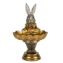 Декоративна статуетка Кролик із підносом Gold 15х10х9 см Lefard Золотистий AL229130