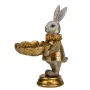 Декоративна статуетка Кролик із підносом Gold 15х10х9 см Lefard Золотистий AL229130