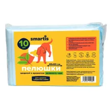 Пеленки Smartis ежедневные для животных с ароматом зеленого чая 45*60 см 10 шт 10183