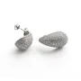 Сережки боттега краплі Maxi Silver 9437 2.2х1.4 см Сріблястий