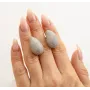 Сережки боттега краплі Maxi Silver 9437 2.2х1.4 см Сріблястий