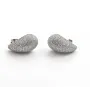 Сережки боттега краплі Maxi Silver 9437 2.2х1.4 см Сріблястий