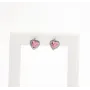 Сережки серце Maxi Silver 9436 1 см Сріблясто-рожевий
