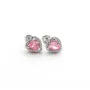 Сережки серце Maxi Silver 9436 1 см Сріблясто-рожевий