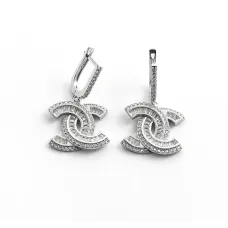 Серьги Maxi Silver 9430 1.8х3 см Серебристый