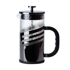 Френч-прес чайник скляний TS Kitchen Haus Roland 1 літр з фільтром фактурний чорний (HP33537B)