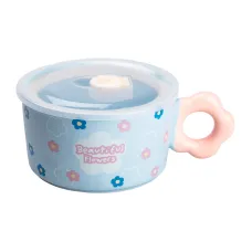 Миска для локшини TS Kitchen Flowers 750 мл Блакитний (HP7200BL)