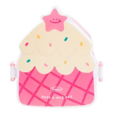 Ланч-бокс дитячий зі столовими приладами TS Kitchen Cake 20*18*8 см рожевий (HP12271P)