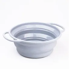 Друшляк силіконовий складаний об'ємом 2 літри TS Kitchen сірий (HP34544G) Друшляк силіконовий складаний об'ємом 2 літри TS Kitchen сірий (HP34544G)