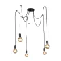 Люстра-павук на 5 ламп чорна NL 149-5 MSK Electric