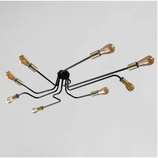 Люстра лофт MSK Electric Maze з бронзовими патронами MSK Electric NL 13060/8 BK+BN