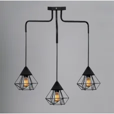 Люстра підвісна MSK Electric Crystal у стилі лофт на три плафони NL 10535-3