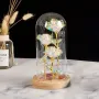 Три троянди в колбі Lesko KY-46456 з LED-підсвіткою