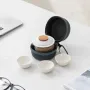 Дорожный чайный набор с чехлом No Brand HR-068 заварник и 3 пиалы White