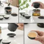 Дорожный чайный набор No Brand HR-068 Black с чехлом