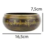 Поющая чаша Kailash Будда Медицины Драгоценный Зонт Мантра Мани 165x165x75 мм Бронзовый (27705)