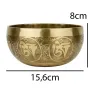 Поющая чаша Kailash Символ Шоу Мантра Мани Двойной Дордже 156х156х80 мм Античный Бронзовый (27355)