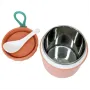 Ланчбокс с ложкой Mega Zayka MGZ-0122 (Pink) 430 мл