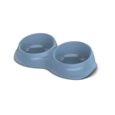 Миска пластикова подвійна GeorPlast для домашніх тварин Wave Double 2х0.34 л 29.5х16х6.5 см Блакитний 20075 Миска пластикова подвійна GeorPlast для домашніх тварин Wave Double 2х0.34 л 29.5х16х6.5 см Блакитний 20075