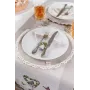 Кругла гобеленова серветка Garden Прованс Бежевий Зелений 25 см (8789)