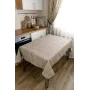 Скатерть Тереза Прованс Бежевый Коричневый 120х132 см (8470)