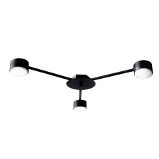 Люстра стельова MSK Electric Space 3 плафони GX53 Чорний NL 8040-3 BK
