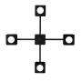 Люстра стельова MSK Electric Space 4 плафони GX53 Чорний NL 12040-4 BK