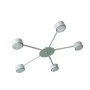 Люстра стельова MSK Electric Copter 5 плафонів GX53 NL 8040-5 WH Білий 618716