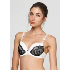 Бюстгальтер Lascana 70C Чорно-білий (BF-5606C_White-black)