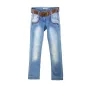 Джинсы для девочки MTP 134 см Голубой (YDB-2778-Blue)