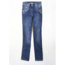 Джинси для дівчинки Flamingo 128 см Синій (YDB-2779-Blue)