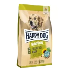 Сухий беззерновий корм для дорослих собак Happy Dog Premium Naturcroq Grainfree з птахом та лососем 4 кг