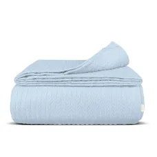 Плед-покривало косичка COSAS 200х220 см Cloud Knitted Braid Небесний Плед-покривало косичка COSAS 200х220 см Cloud Knitted Braid Небесний
