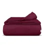 Плед-покрывало косичка COSAS 200х220 см Ruby Knitted Braid Бордовый