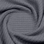 Плед-покрывало косичка COSAS 200х220 см Stormy Knitted Braid Стальной