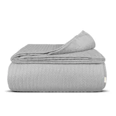 Плед-покривало косичка COSAS 200х220 см Shadow Knitted Braid Графітовий Плед-покривало косичка COSAS 200х220 см Shadow Knitted Braid Графітовий