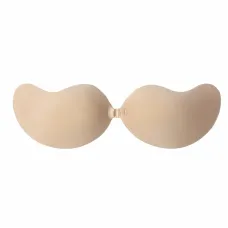 Бюстгалтер-невидимка No Brand Fly Bra G00D88 B з ефектом Рush Up Бежевий (12352-76120)