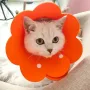 Мягкий воротник-подушка для кошек No Brand DT-1063 Flower XL Orange послеоперационный
