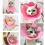 М'який комір-подушка для котів No Brand DT-1063 Flower XL Pink