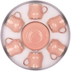 Чайний сервіз на 6 персон pinks 220 мл BonaDi Рожевий DP229736 Чайний сервіз на 6 персон pinks 220 мл BonaDi Рожевий DP229736