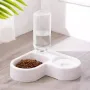 Кормушка для котов и собак RIAS Pet Love Bowl с поилкой White