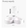 Кормушка для котов и собак RIAS Pet Love Bowl с поилкой White
