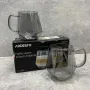 Набір чашок із боросилікатного скла 300 мл Ardesto Grapfite 2шт AR2630GR