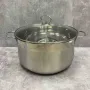 Кастрюля из нержавеющей стали со стеклянной крышкой 7 л Maestro MR-3508-26