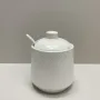 Сахарница керамическая с ложкой h-11 см Maestro MR-20002-09 White