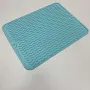 Коврик силиконовый для сушки посуды 29х39,5 см A-PLUS 179BM голубой